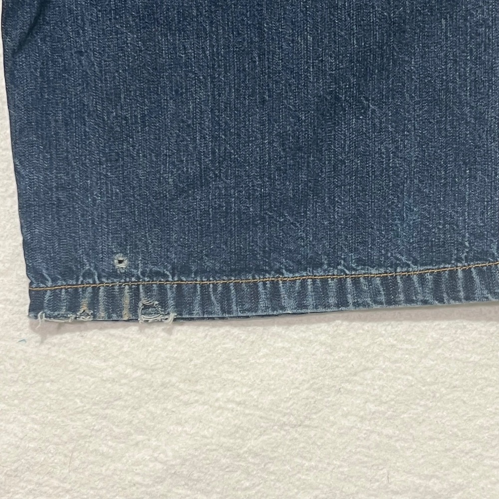 Vintage Mecca USA Denim Jorts Shorts Mens 34 Dark Wash Embroidered 90s Hip Hop - Picture 11 of 12